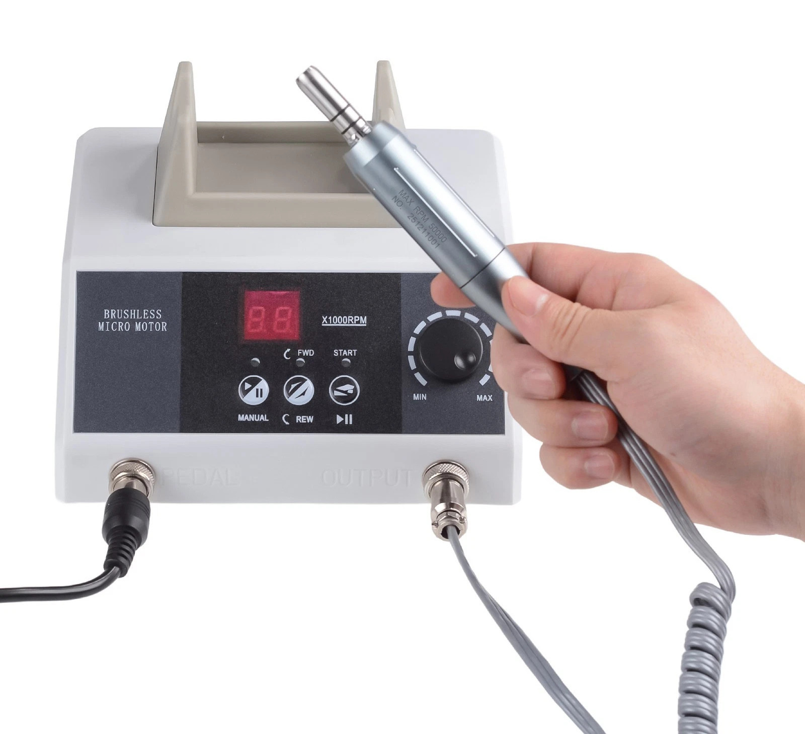 Dental Lab Polishing Grinder with 50KRPM E-Type Brushless Micromotor